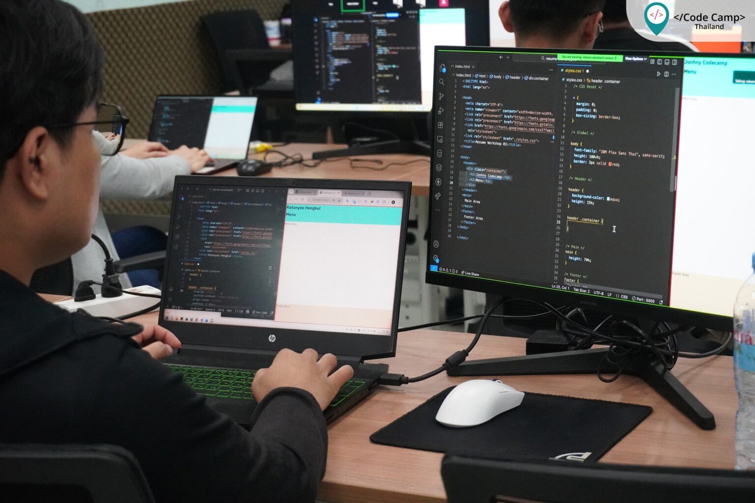 Students learning