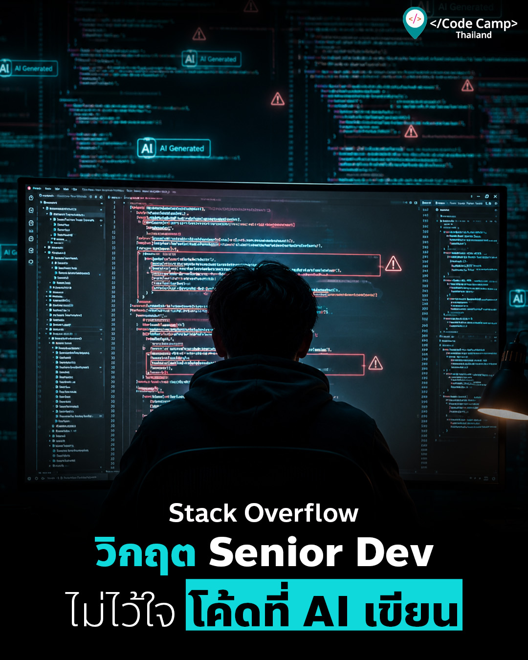 เผยสถิติ Stack Overflow : วิกฤตความเชื่อมั่น… ทำไม Dev ระดับ Senior ถึง “ไม่ไว้ใจ” โค้ดที่ AI เขียน?