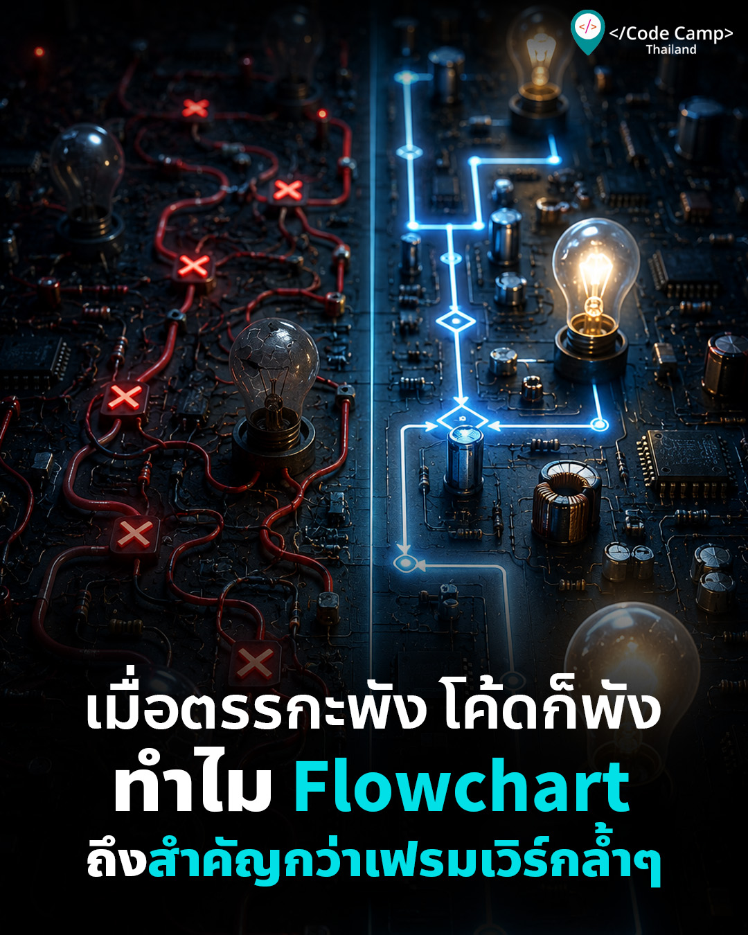 เมื่อตรรกะพัง โค้ดก็พัง: ทำไม “Flowchart และการคิดเชิงตรรกะ” ถึงสำคัญกว่าเฟรมเวิร์กล้ำๆ?