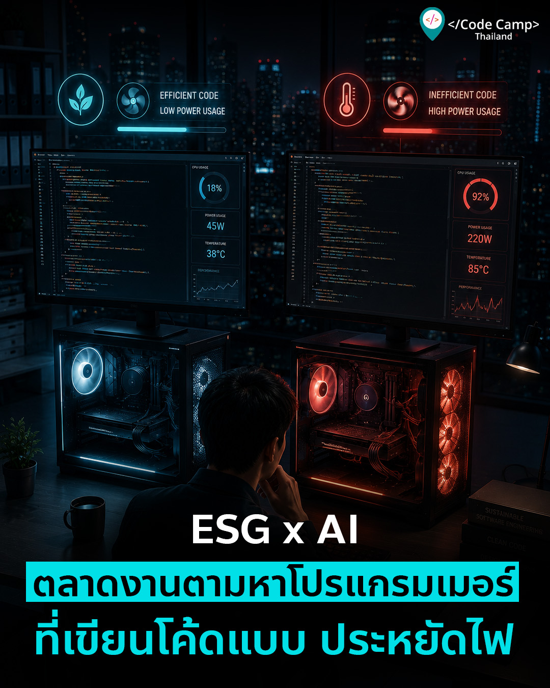 ESG x AI เมื่อตลาดงานตามล่าหาโปรแกรมเมอร์ที่เขียนโค้ดแบบ “ประหยัดไฟ” 