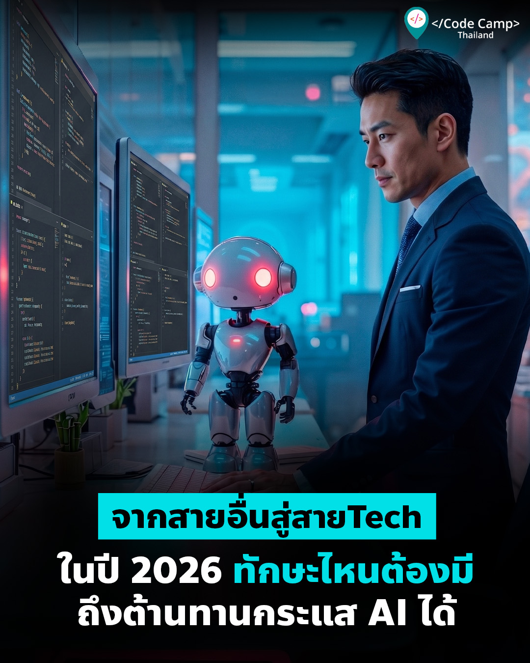 จากเด็กสายอื่นสู่สาย Tech ในปี 2026 ทักษะไหนที่ต้องมีถึงจะต้านทานกระแส AI ได้?